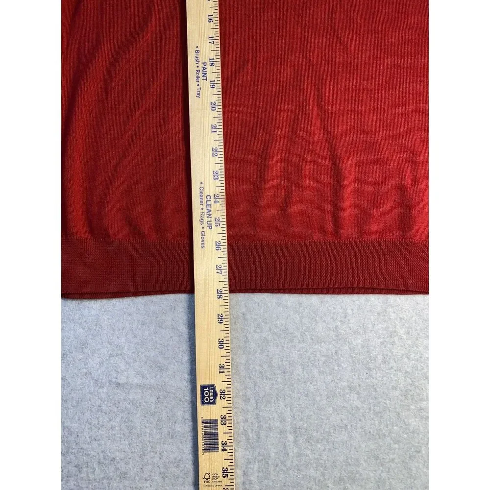Calvin‎ Klein Classic  Red V-Neck  Sweater. Size XL. Fits large.